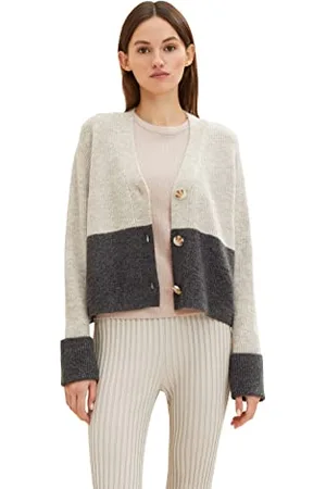 TOM TAILOR Damen Cardigan mit Colorblock 1034307, , XXL