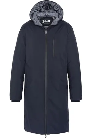 Schott NYC Unisex Fargo Lange Daunenjacke mit Reißverschluss, , Large