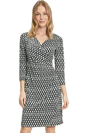 Cartoon Damen 1648/7088 Kleid, Black/Cream, 38