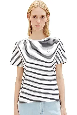 TOM TAILOR Damen T-Shirt mit Herz-Print, , XL