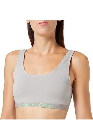 Calvin Klein Damen BH Bralette Unlined Stretch, Beige (Satellite/Green Flash), L