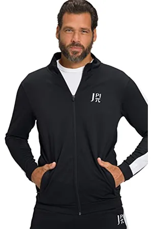 JP 1880 Herren Jay-PI, Stehkragen, Schulterstreifen, bis 8X Trainingsjacke, , 4XL