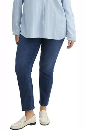 TOM TAILOR Damen Plussize Slim Jeans mit Glitzer-Effekt, , 46