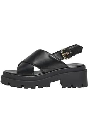 ONLY Damen Onldoja-10 Cross Strap Chunky Sandal, Black, 39 EU