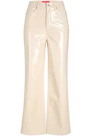 JJXX Damen JXKENYA HW Straight Faux Leat Pants NOOS Hose, , S