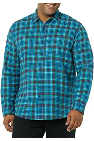 Amazon Herren Langarmhemd aus Flanell (in Übergröße erhältlich), , M