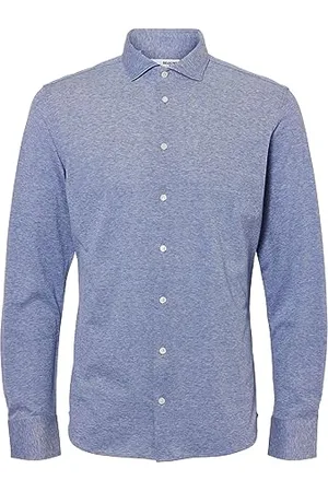 SELECTED SELETED HOMME Herren SLHSLIMBOND-Pique Knit-Shirt LS NOOS Hemd, , XXL