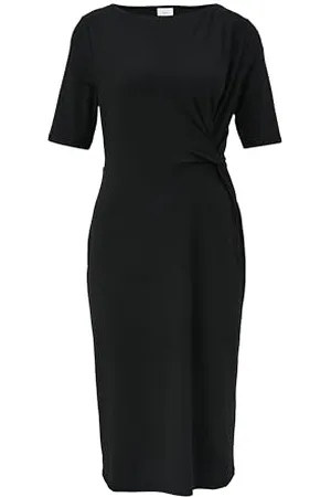 QS by s.Oliver Damen 2144356 Midi Kleid mit Allover Print, , 42