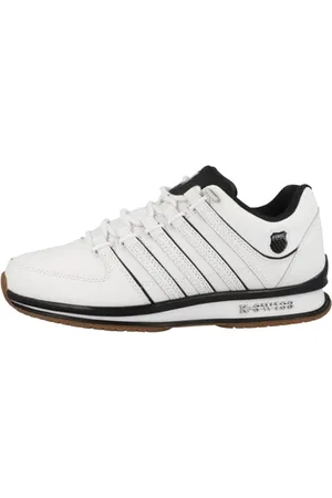 K-Swiss Herren Rinzler Sneaker, White/Black/Gum, 41 EU