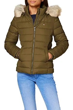 Tommy Hilfiger Damen Tjw Basic Hooded Down Jacket Daunenmantel, Gr. XXS, (Grün)
