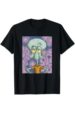 Spongebob Squidward Van Gogh Painting Portrait T-Shirt