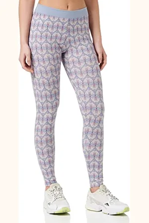 Calida Damen Leggings Elastic Trend, blau aus Baumwolle und Elastan, lässiges Design, Größe: 48/50