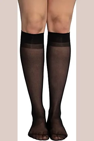 Ulla Popken Damen Essential-kniestrümpfe, 3er-pack Kniestrümpfe, , Einheitsgröße EU