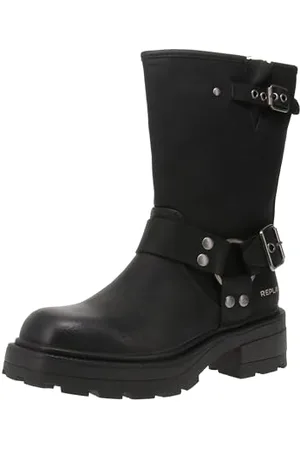 Replay Damen Stiefel mit Nieten, Schwarz (Black 003), 38