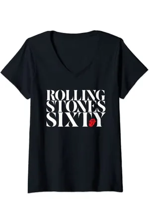 The Rolling Stones Offizielles Rolling Stones Sixty T-Shirt mit V-Ausschnitt