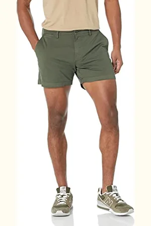 Amazon Herren 13 cm Flatfront-Chinoshorts mit hohem comfort in schmaler Passform (zuvor Goodthreads), , 33W