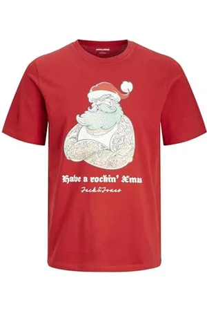 JACK & JONES Male T-Shirt X-Mas Rundhalsausschnitt T-Shirt