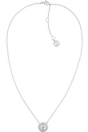 Tommy Hilfiger Jewelry Halskette mit Anhänger für Damen aus Edelstahl verziert mit einem Kristall - Erhältlich aus Rotgold oder Silber