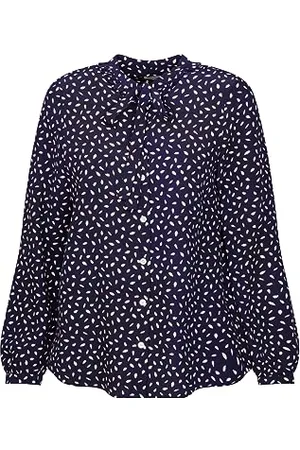 Seidensticker Damen Bluse - Fashion Bluse - Regular Fit – Rundhalsausschnitt mit Schleife - Langarm – 100% Viskose