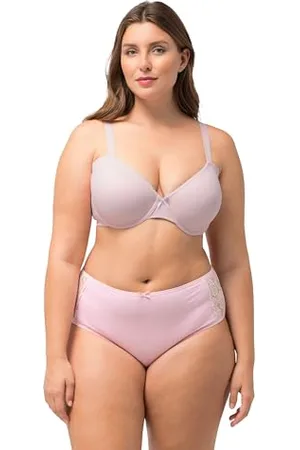 Ulla Popken Damen, große Größen, Bügel-BH, Softschalen, Zierkante, Cup B - E