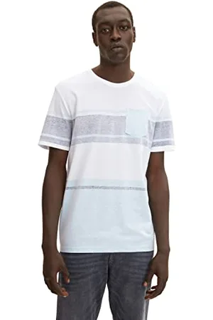 TOM TAILOR Herren T-Shirt mit Streifen 1031573, , XXS