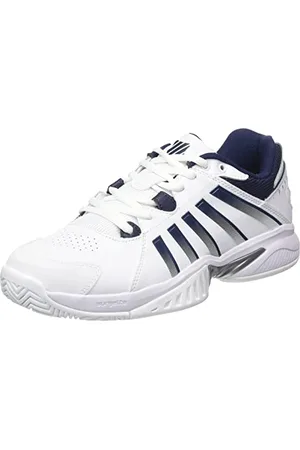 K-Swiss Herren Receiver V Tennisschuh, White/Peacoat/Silver, 42.5 EU
