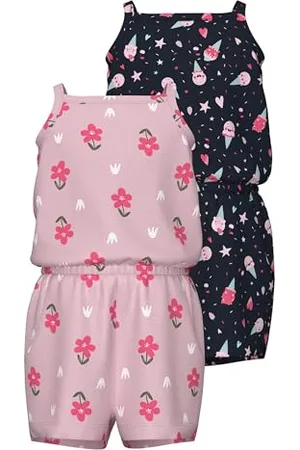 NAME IT Mädchen Nmfvigga 2P Strap Suit Jumpsuit, , 92 (2er Pack)