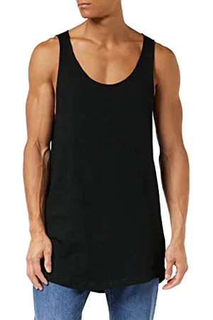 Urban classics Herren Long Shaped Open Edge Loose Sport Tank Top, , M EU