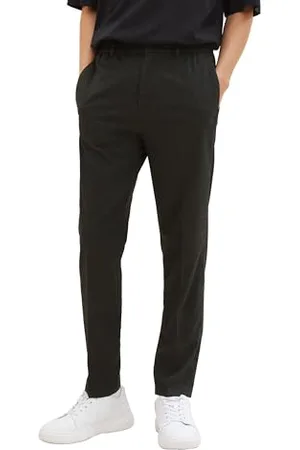 TOM TAILOR Herren 1037539 Relaxed Tapered Fit Hose in Ankle-Länge, 34074 Black Houndstooth, 36/32
