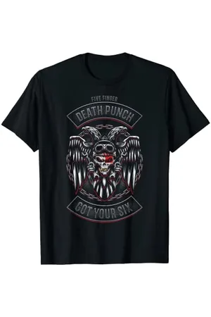 Five Finger Death Punch 5FDP - Biker Badge - Got Your Six T-Shirt