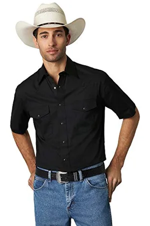 Wrangler Herren Sport Western Basic Two Pocket Short Sleeve Snap Shirt Hemd, , XL