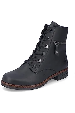 Rieker Damen Schnürstiefeletten 75142, Frauen Stiefeletten,schnürboots,übergangsschuhe,Boots,Stiefel,Bootee,Booties,schwarz (01),36 EU / 3.5 UK