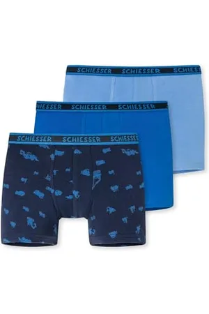 Schiesser Jungen 3 PACK Unterwäsche Boxershorts - 95/5 Organic Bio Baumwolle - Größe 92 bis 140