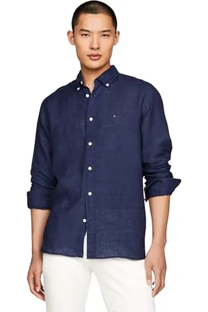 Tommy Hilfiger Herren Hemd Leinenhemd, , S