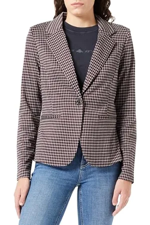 Ichi IHKATE Damen Blazer Kurzblazer Jacke mit Stretch und Reverskragen, Größe:M, Farbe: