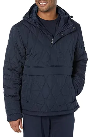 Amazon Herren Anorak-Steppmantel Mit Kapuze Und Viertelreißverschluss, , XXL Große Größen