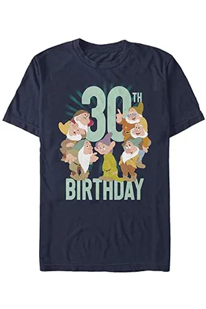 Disney Unisex Snow White Dwarves Thirty Bday Organic Short Sleeve T-shirt, , XXL