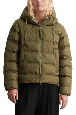 Marc O’ Polo Marc OߴPolo Denim Damen Daunenjacke mit Kapuze wasserabweisend, Schwarz , L