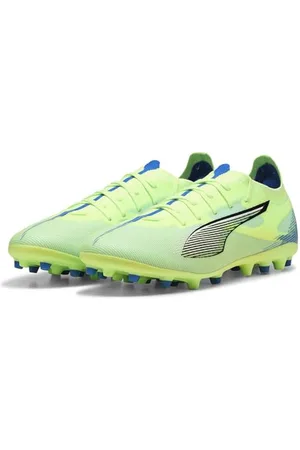 PUMA Unisex Ultra 5 Match MG Soccer Shoe, Fizzy Apple White-Bluemazing, 47 EU