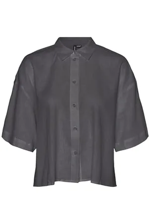 VERO MODA Damen Vmlinn Linen 2/4 Short Shirt WVN Noos Bluse, , XS EU