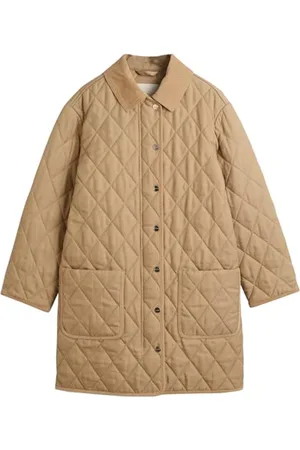 GANT Damen Quilted Coat with Cord Details Mantel, , L