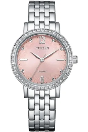 Citizen Damen Analog Quarz Uhr mit Edelstahl Armband EL3100-55W