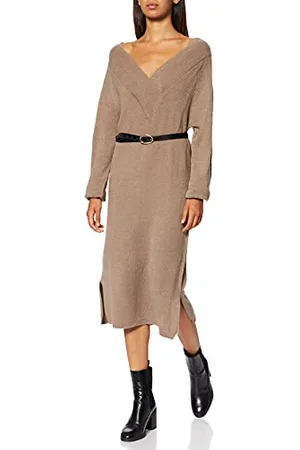 VILA Damen Vimadelia V-Neck L/S Knit Dress - Noos Kleid, , XS EU
