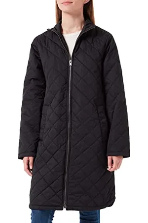 SELECTED Damen SLFFILLY Quilted Coat B NOOS Steppmantel, Black, 38