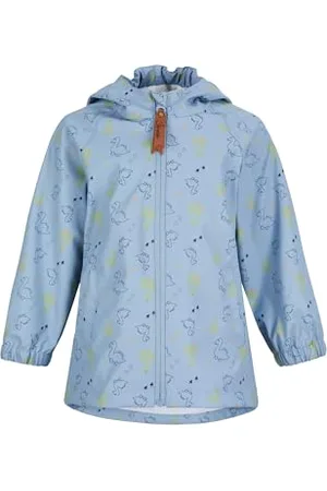 Sterntaler Regenjacke ungefüttert Dino - Kinder Regenjacke wasserdicht - Jungen Jacke mit verschweißten Nähten, Kapuze und reflektierendem Detail - robuste Regenbekleidung - , Größe 80