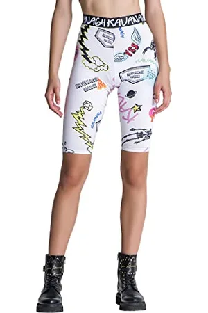 Gianni Kavanagh Damen Weiße Futura-Fahrrad-Shorts Leggings, XS