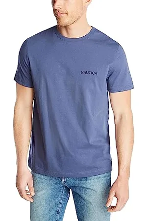 Nautica Herren Short Sleeve Solid Crew Neck T-Shirt Poloshirt, , Groß