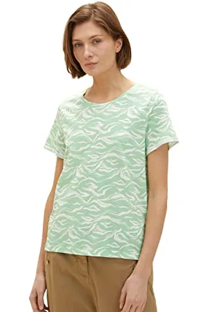 TOM TAILOR Damen 1035470 T-Shirt mit Print, , M