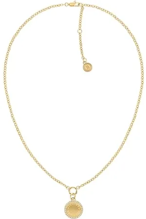 Tommy Hilfiger Jewelry Halskette mit Anhänger für Damen in Edelstahl verziert mit Kristallen - Erhältlich aus oder Silber