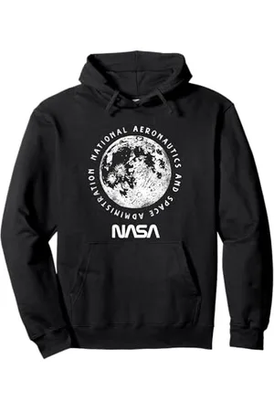 Nasa Vintage Faded Lunar Moon Explore The Galaxy Logo Pullover Hoodie